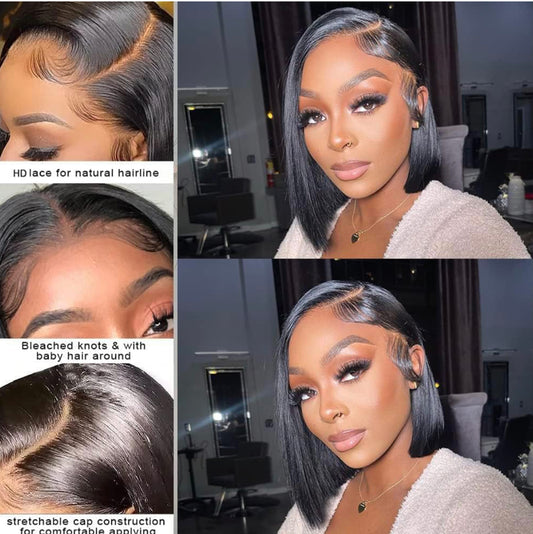 Black BobFull HD Lace Front Wig