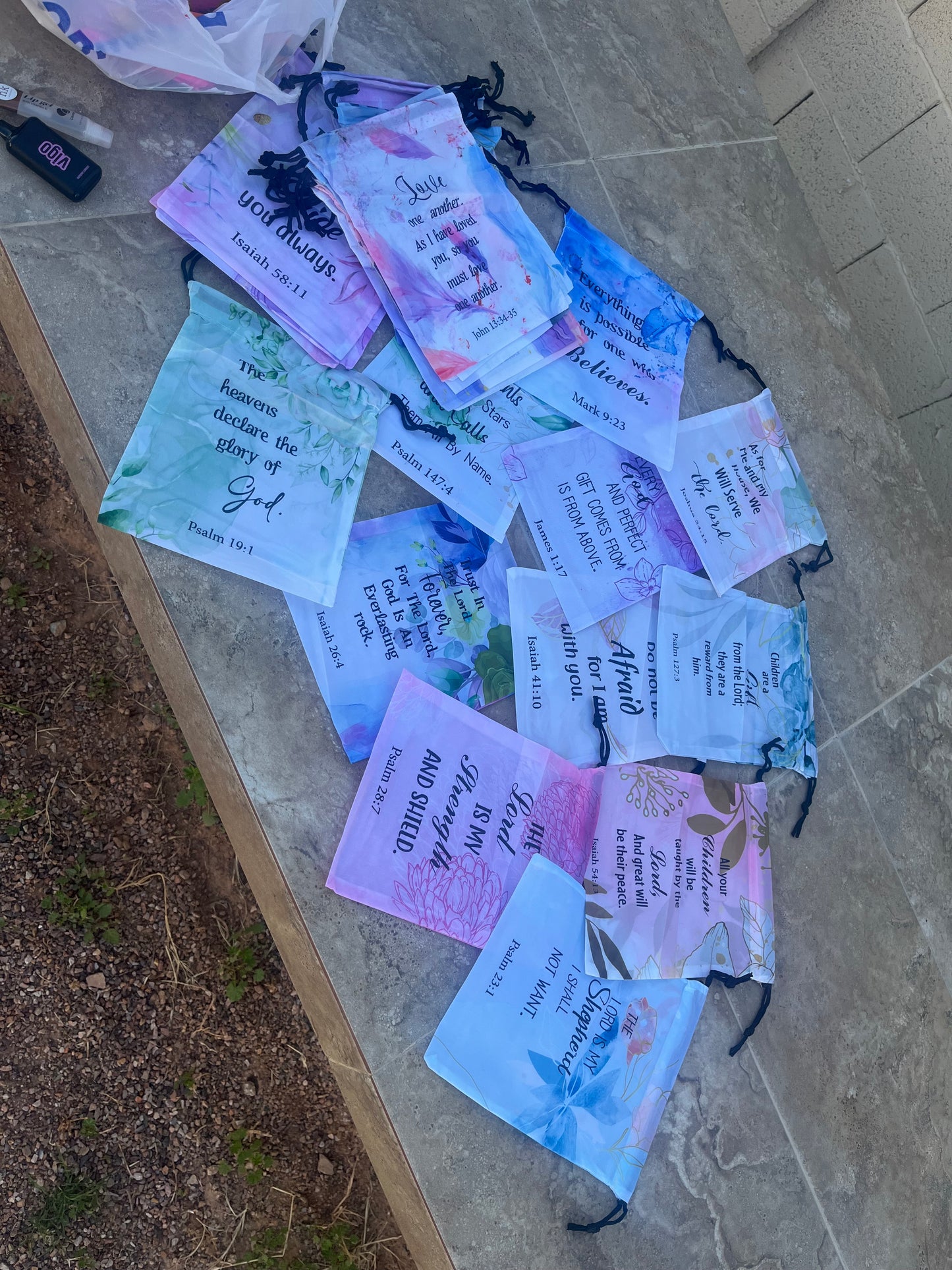 Drawstring Bible Scripture Bag