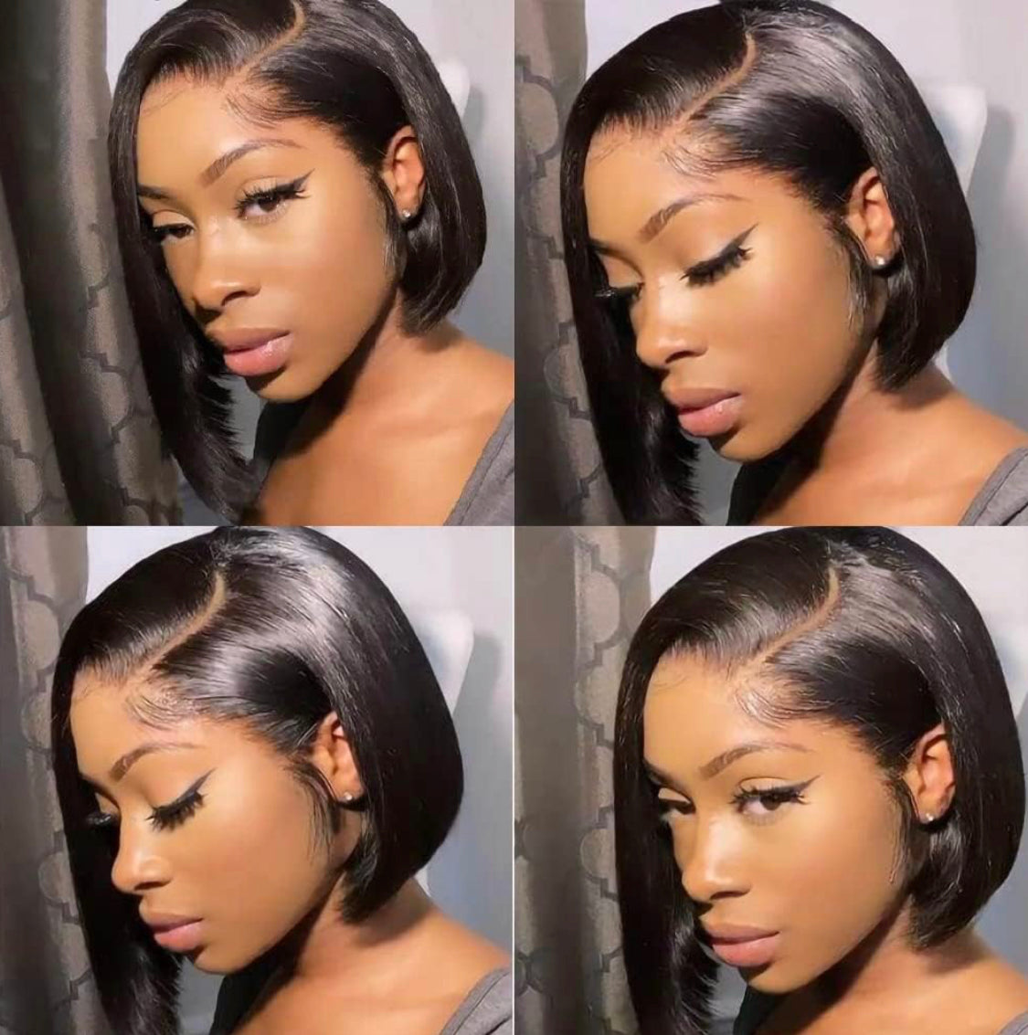 Black BobFull HD Lace Front Wig