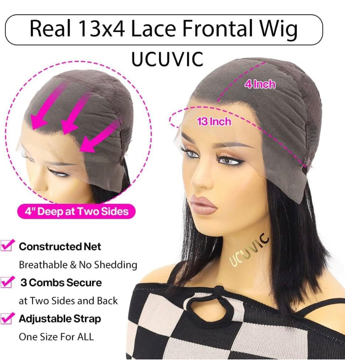 Black BobFull HD Lace Front Wig