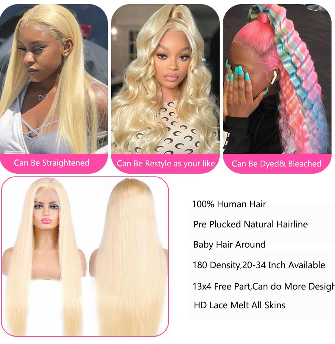 #613 HD lace 13x4 Frontal Wig